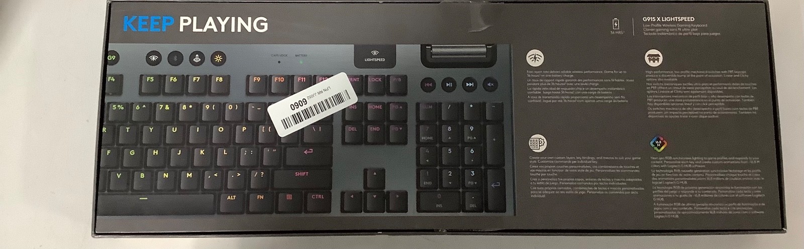 G915 X Lightspeed � Black English Tactile
