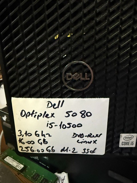 Dell OptiPlex 5080 Mini Core i5 10800 3.10ghz 16Gb 256GB m2 SSD Linux W/AC