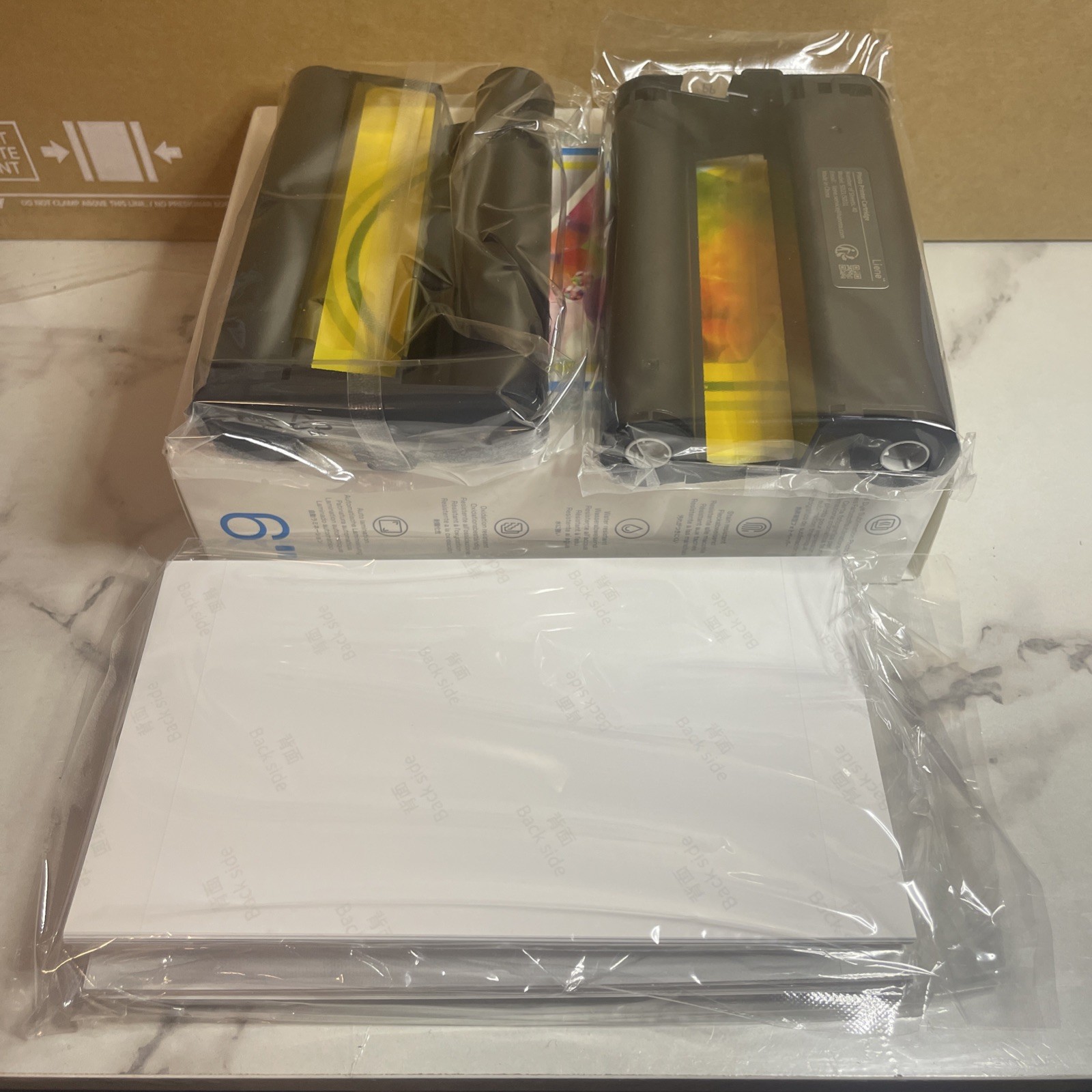 Liene Amber M100/M200 4×6″ Photo Printer 80 Sheets Photo Paper & 2 Ink Cartri…