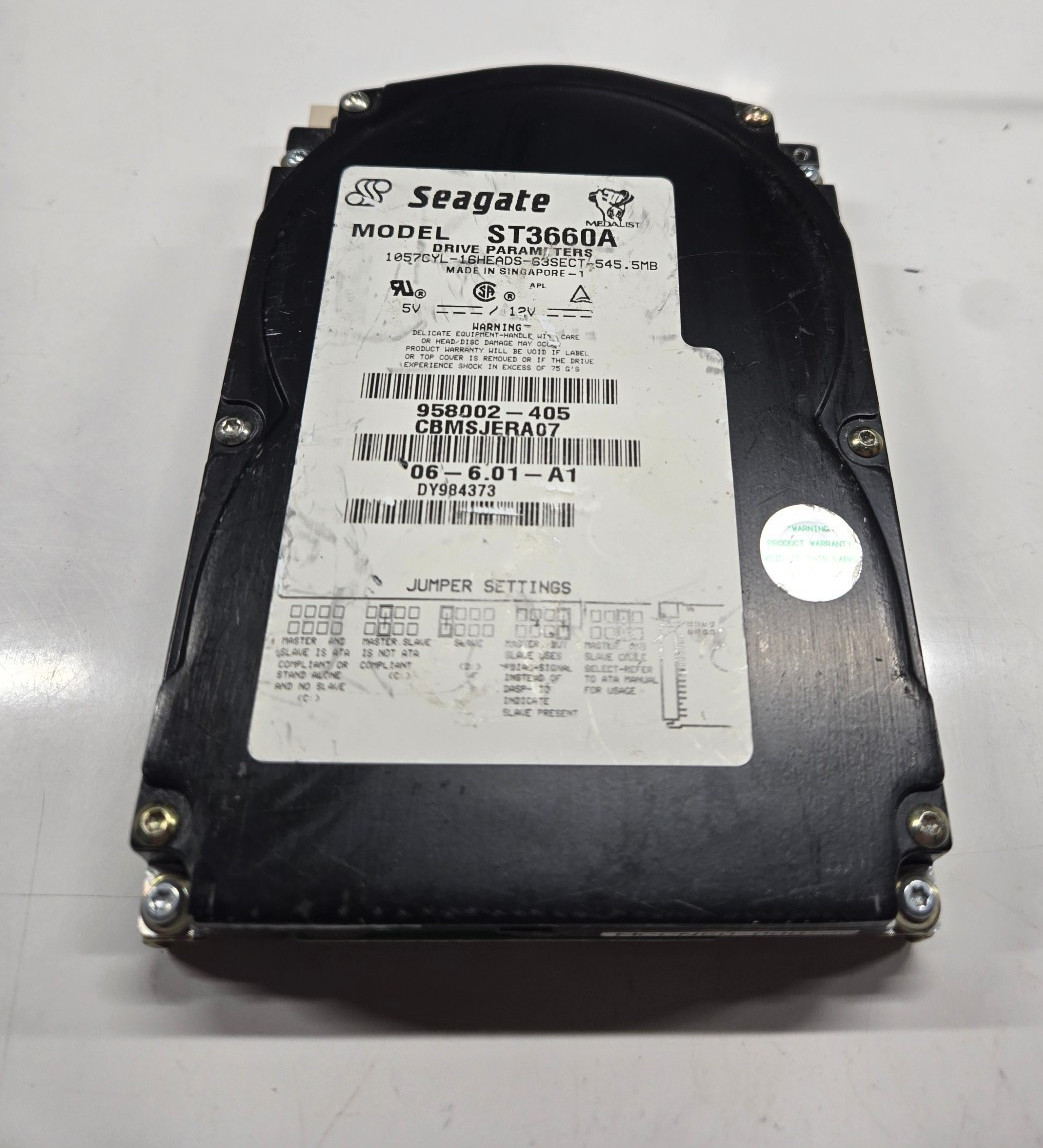 Seagate Medalist 545XE ST3660A 545MB Hard Drive HDD IDE 3.5″ 120KB ATA-2 3800RPM