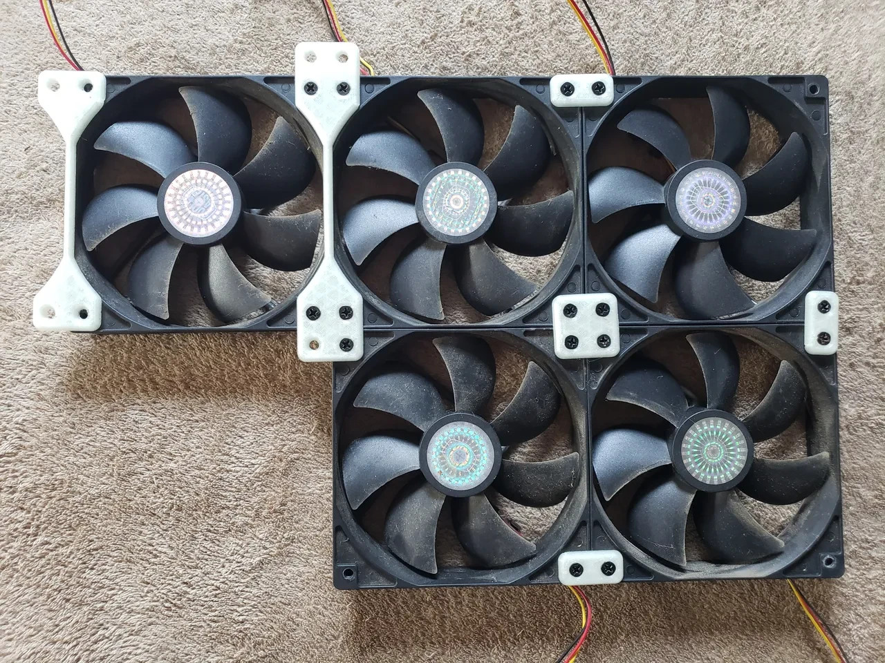 PC Computer Fan Joining Connecting Bracket Linker 120mm Fans | 5 PACK
