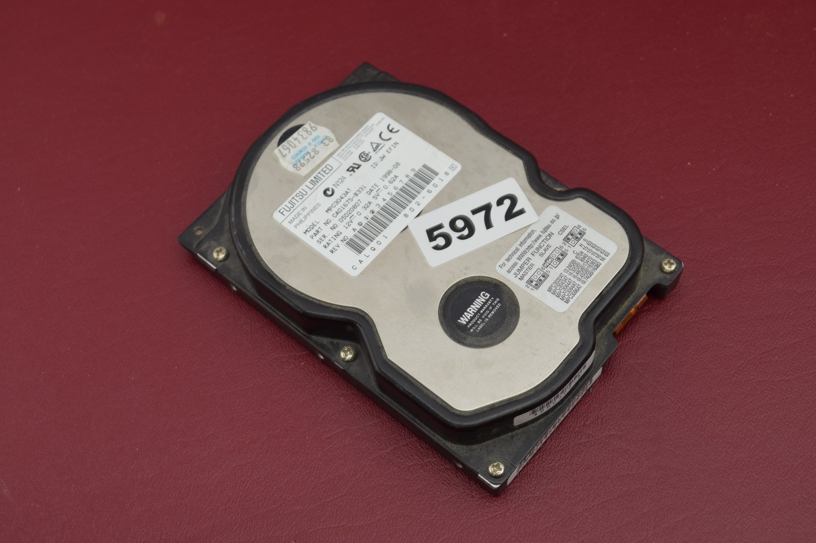 Fujitsu MPC3043AT CA01675-B331 4.3GB IDE HDD Tested w/results pic