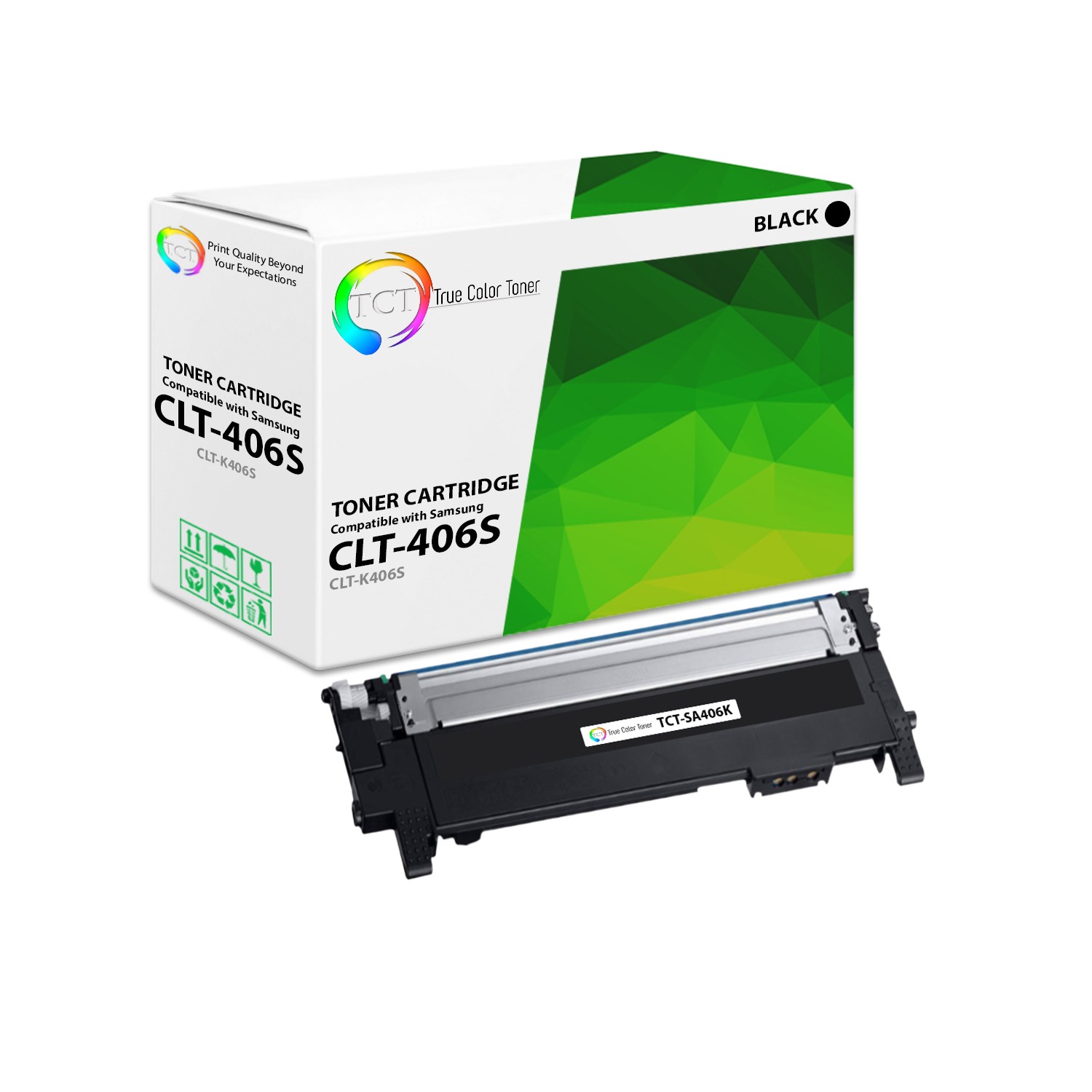 TCT CLT-K406S Black Toner Cartridge For Samsung CLP 360 365 CLX 3300 3305fw