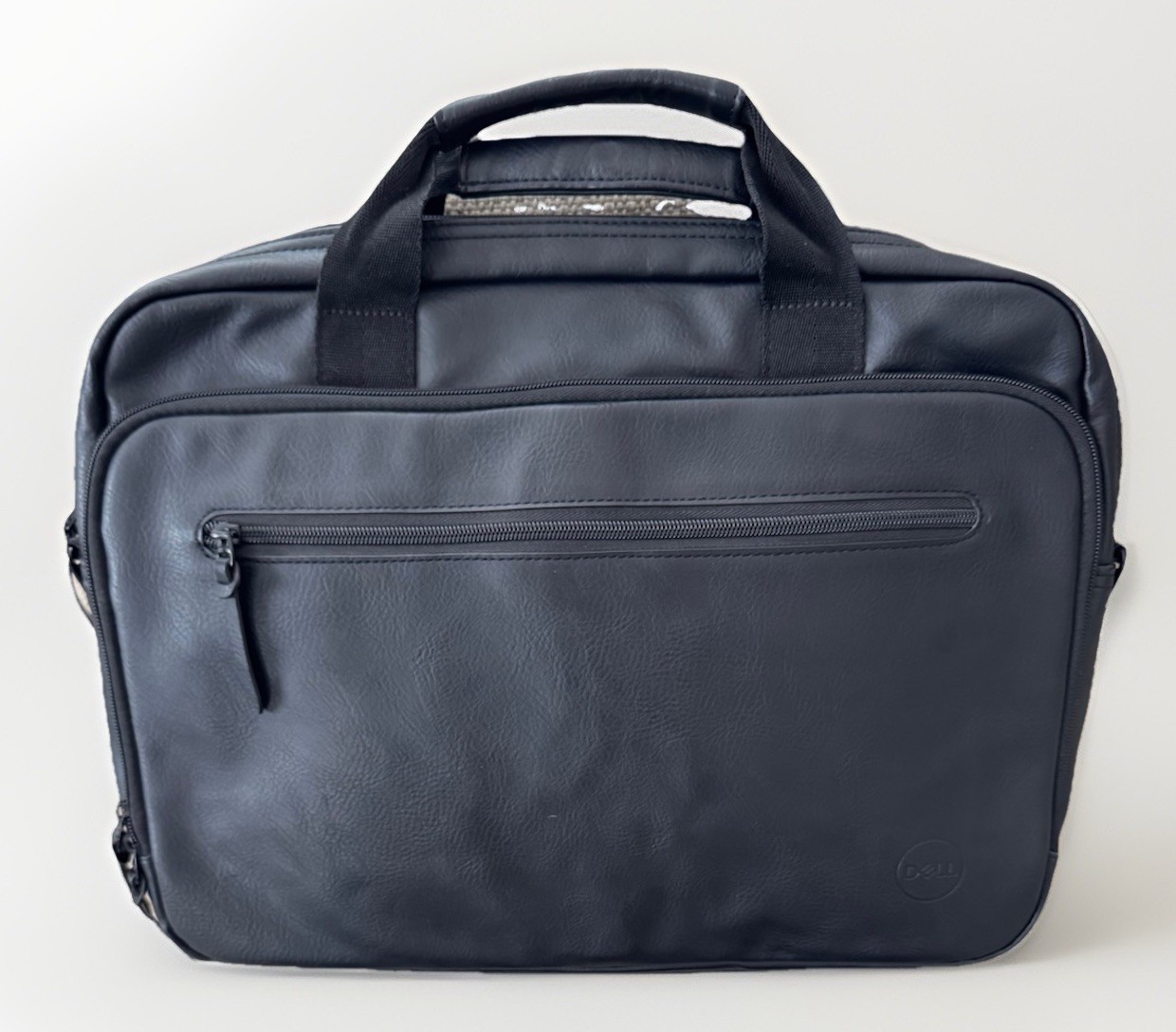 Dell Briefcase Synthetic Leather Laptop Bag, Multi-compartment Organizer
