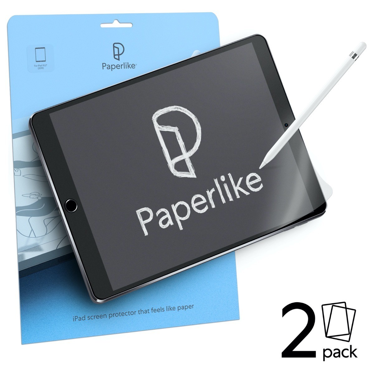 Paperlike 2 Pack iPad 10.2″- Screen Protector for Drawing/Writing Like On Paper