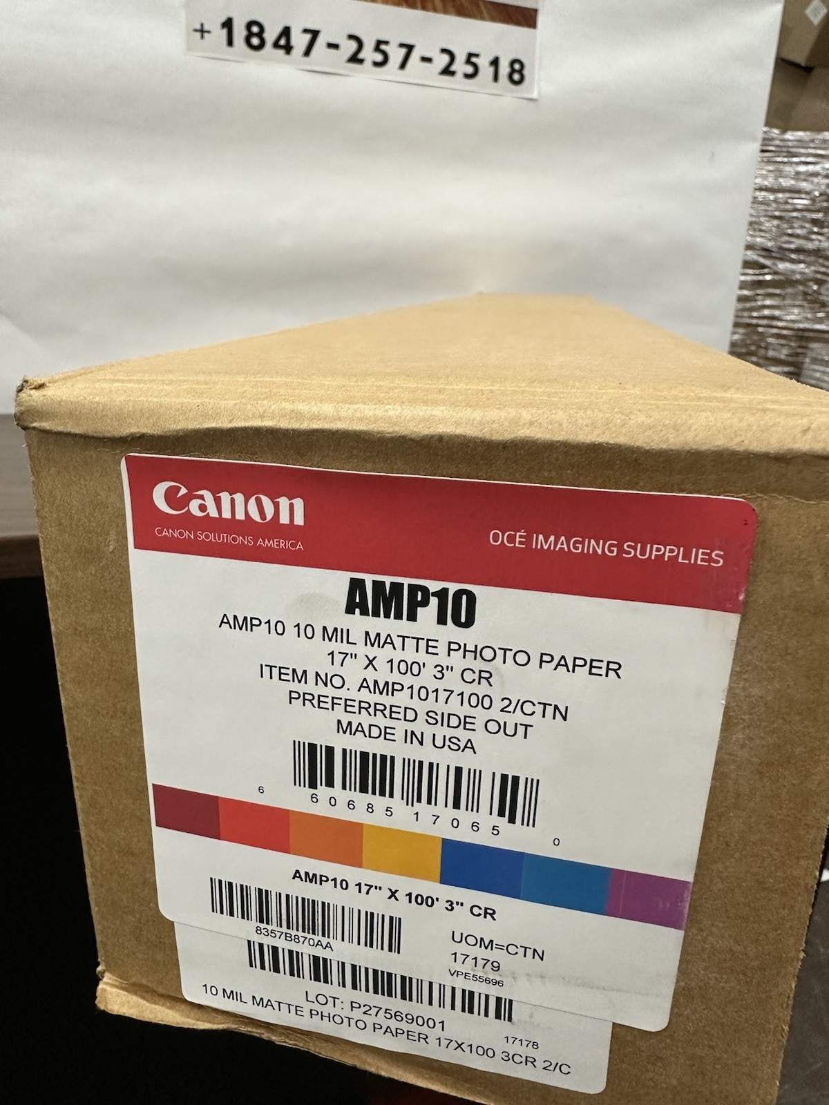 Canon 10 mil Matte Photo Paper – 17″ x 100´ 3″ CORE – AMP10 2 rolls photography