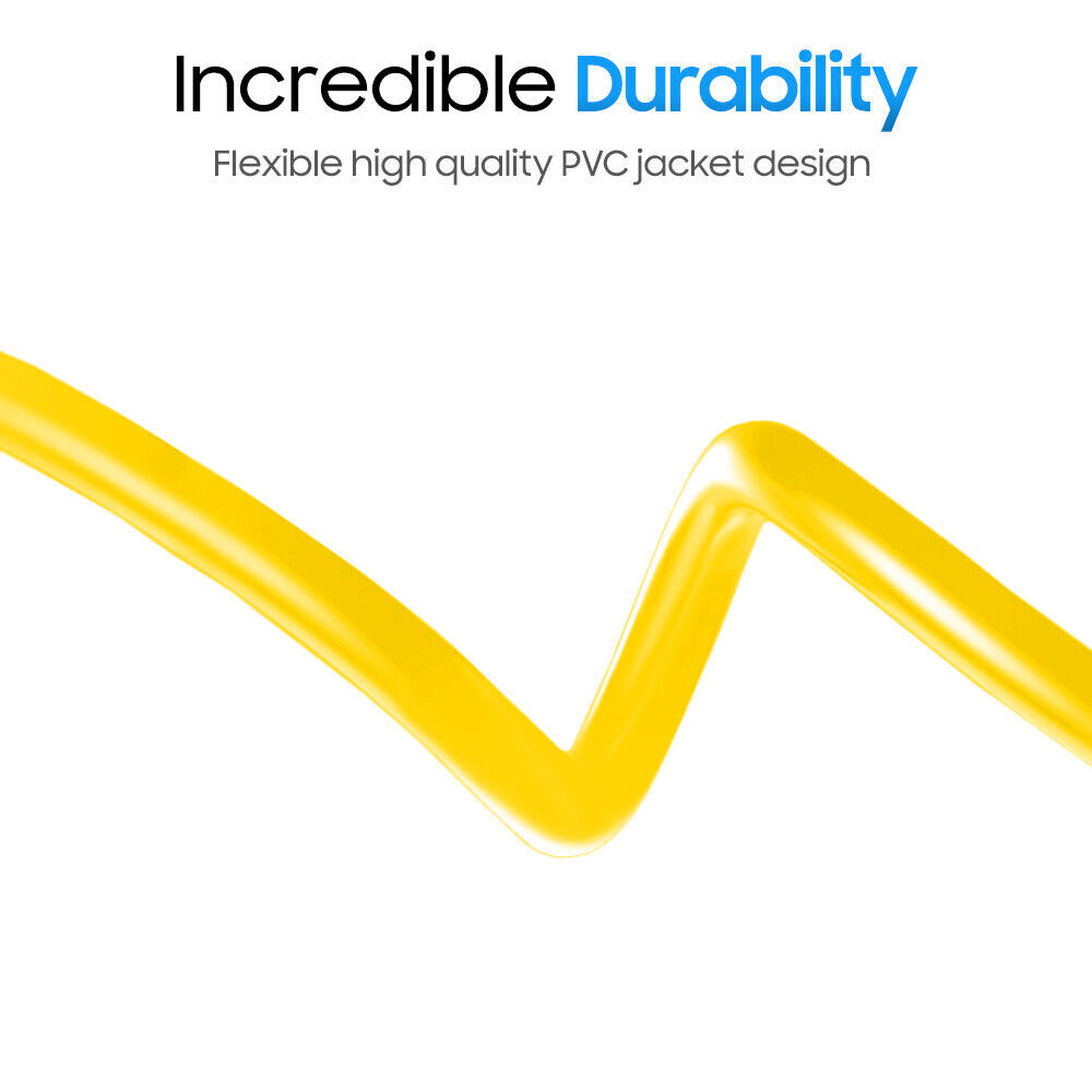 CAT5e Ethernet Cable Lan Router Network CAT5 RJ45 Internet Yellow Patch Cord LOT