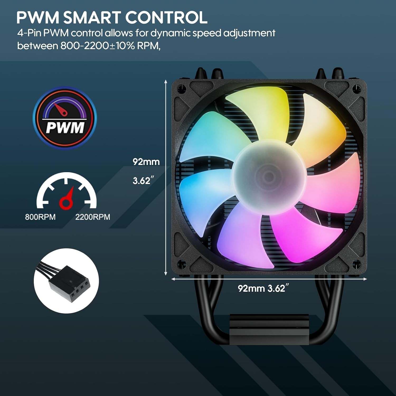 Efficient V3 CPU Cooler – Compact 133mm Design for AMD & Intel Systems