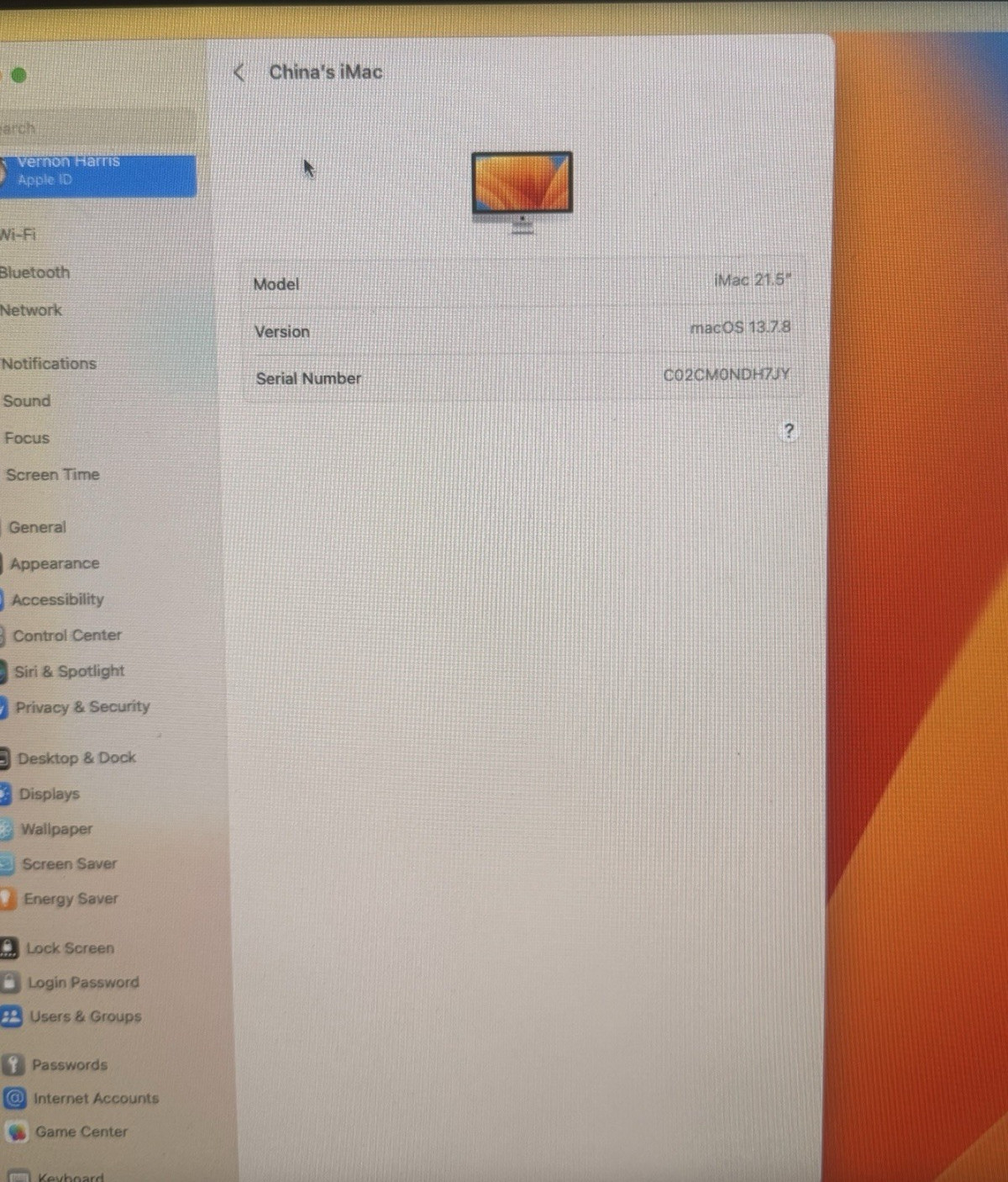 Apple iMac 21.5in All-in-One 2.3GHz Core i5 8GB macOS Ventura Iris