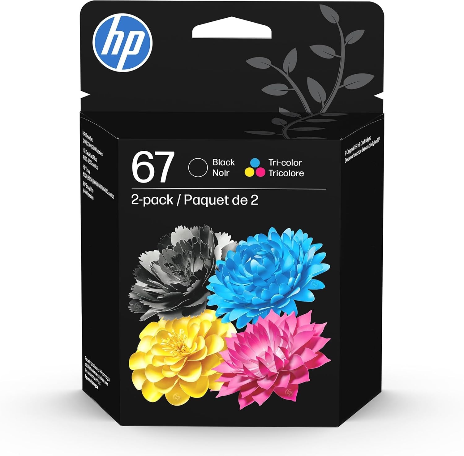 NEW Original HP 67 – 3YP29AN – Black and Tri-Color Ink Cartridges – June 2027