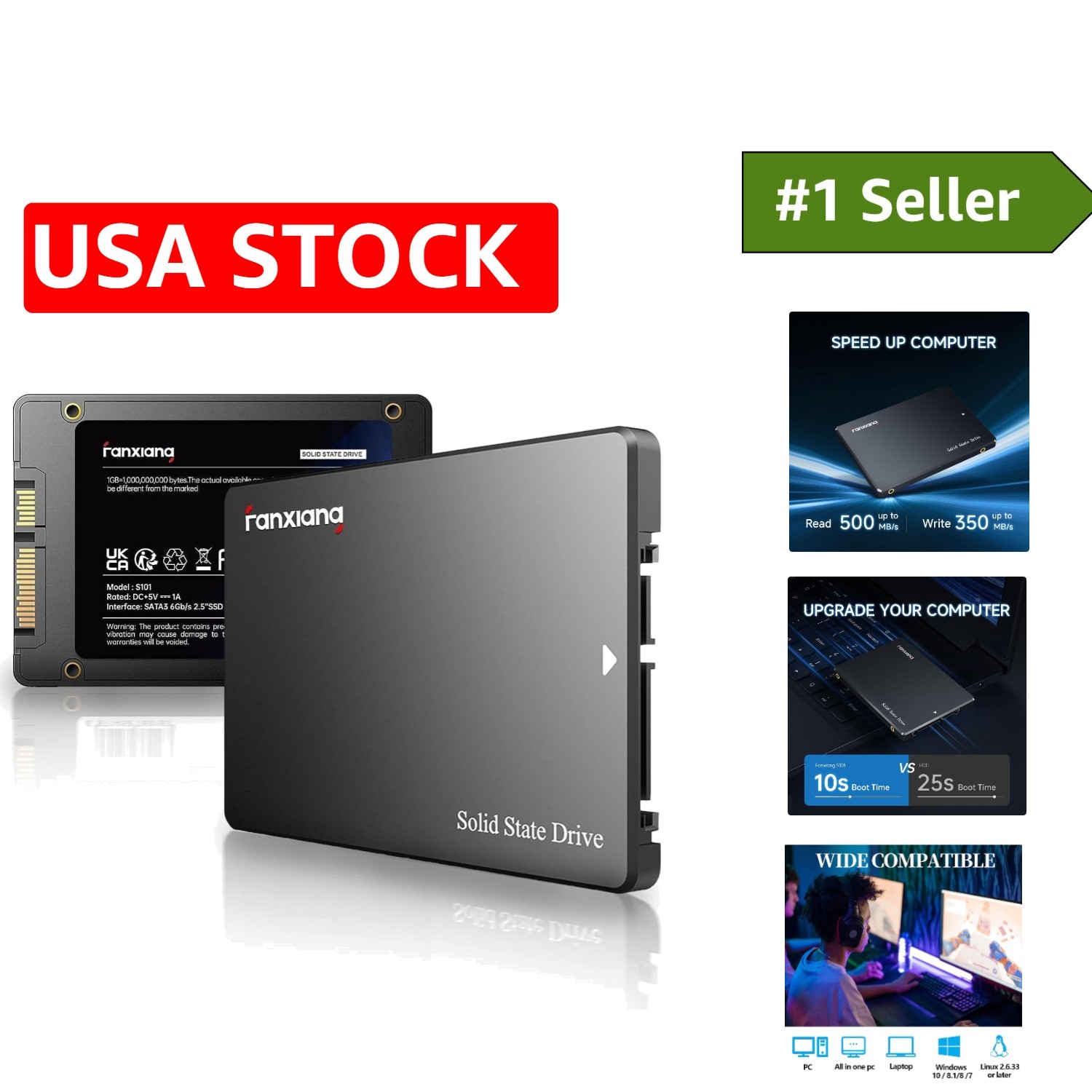 Upgrade Your PC with the 128GB SATA III Solid State Drive – 550MB/s Speed!