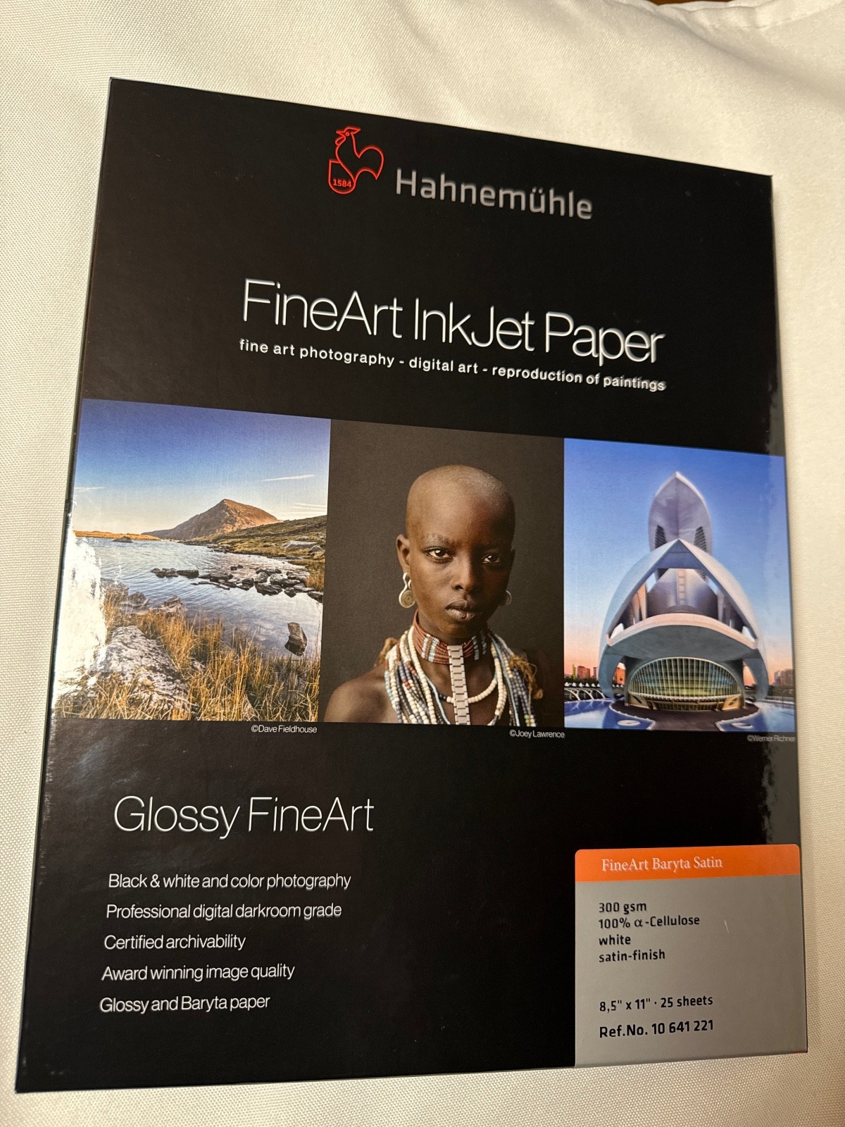 Hahnemühle FineArt Baryta Satin InkJet Paper 300gsm 8.5×11 25 Sheets
