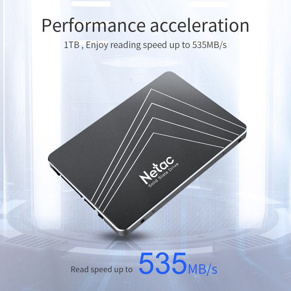 Netac Internal SSD 1TB Solid State Drive 2.5” SATA III 6GB/s Up to 550MBps