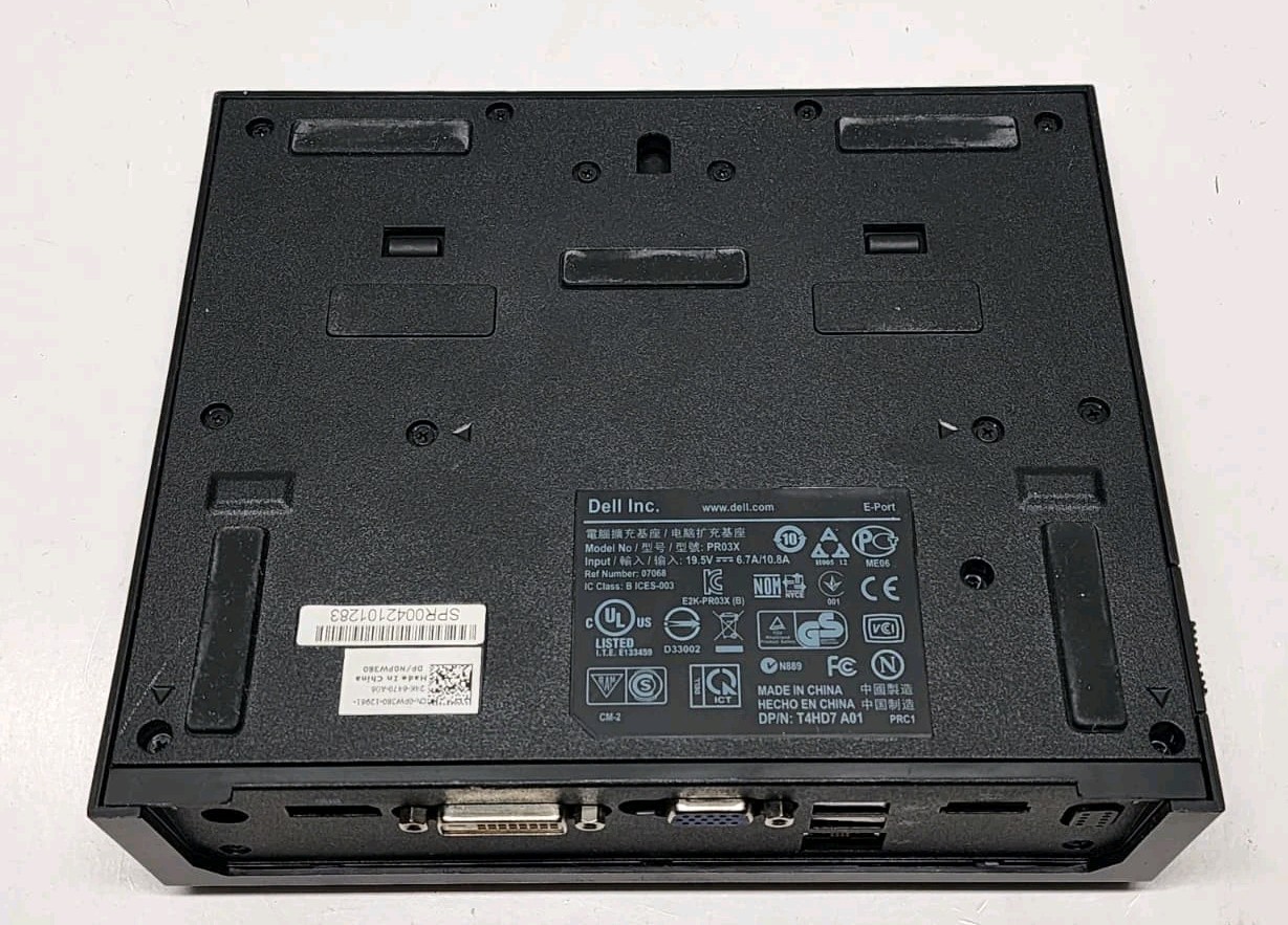 Dell Inc PRO3X Docking Station With Dell PA-12 Family DA65NS3-00 Adapter