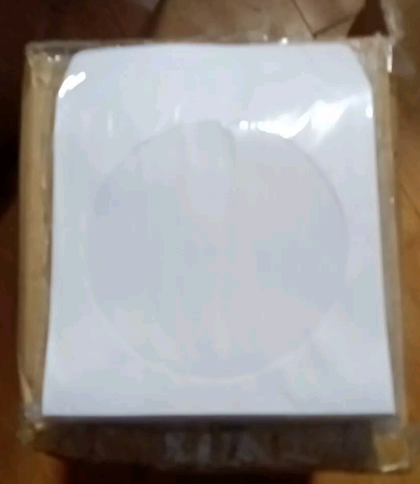Pack Of 100 CD DVD White Paper Sleeve with Clear Window and Flap Envelopes 80g