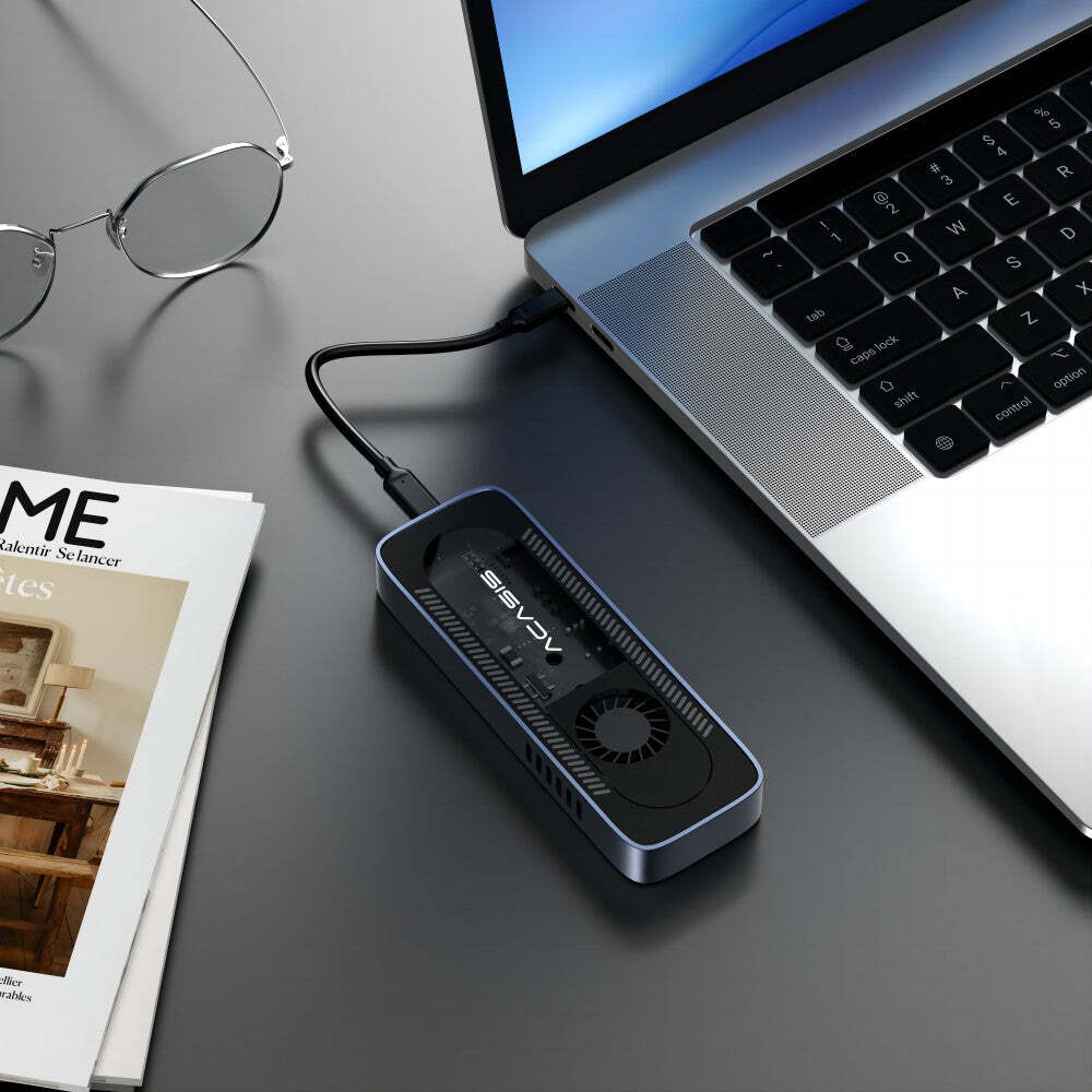 ACASIS USB 3.1 10Gbps M.2 NVMe SSD Enclosure with Built-in Fan Tool-Free Case