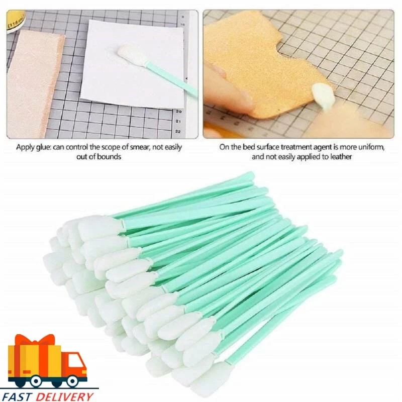 100-Pack Foam Tip Cleaning Swabs – Industrial Precision Sponge Sticks