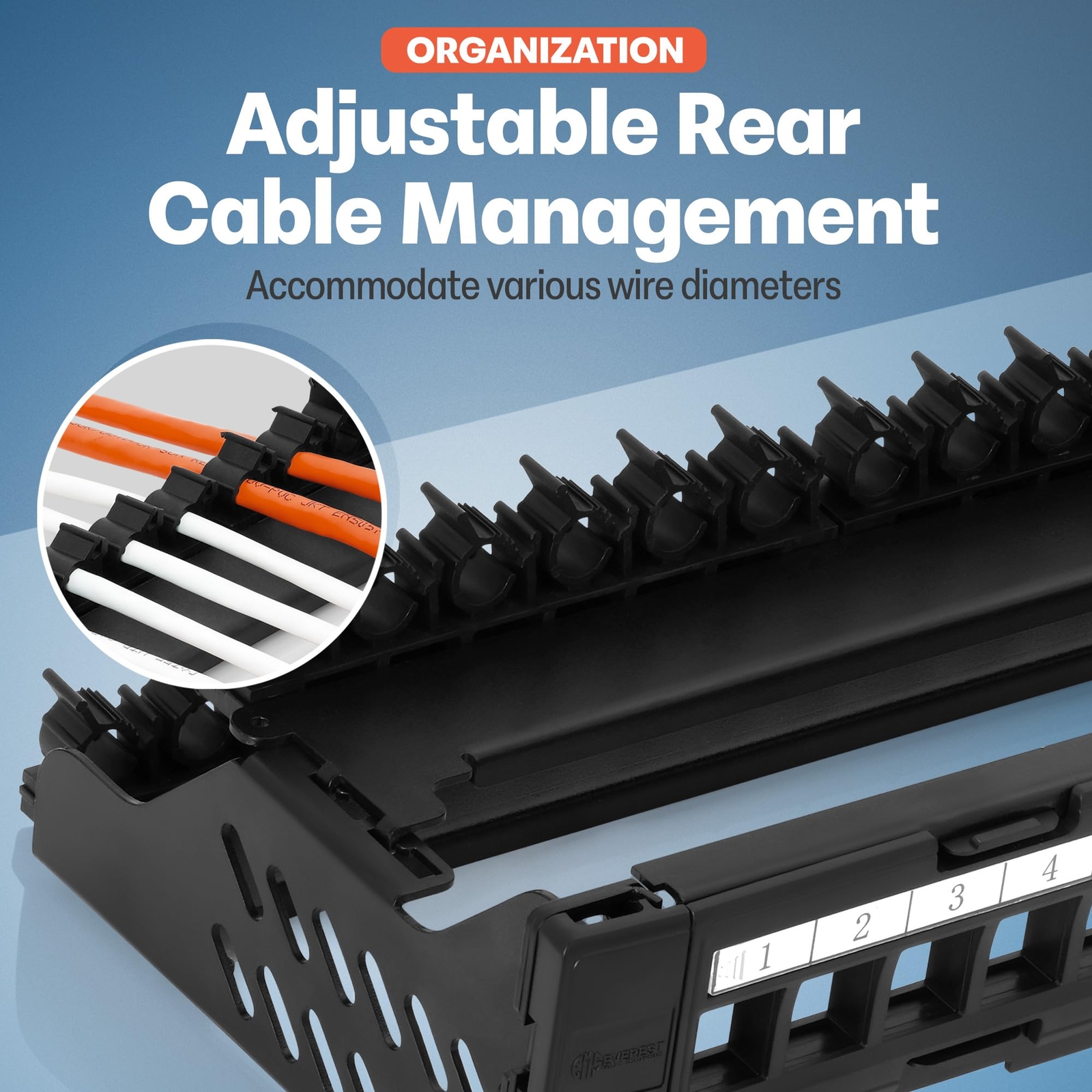48 Port Keystone Patch Panel 1-Pack – Use with Slim Profile Keystones ONLY Wi…