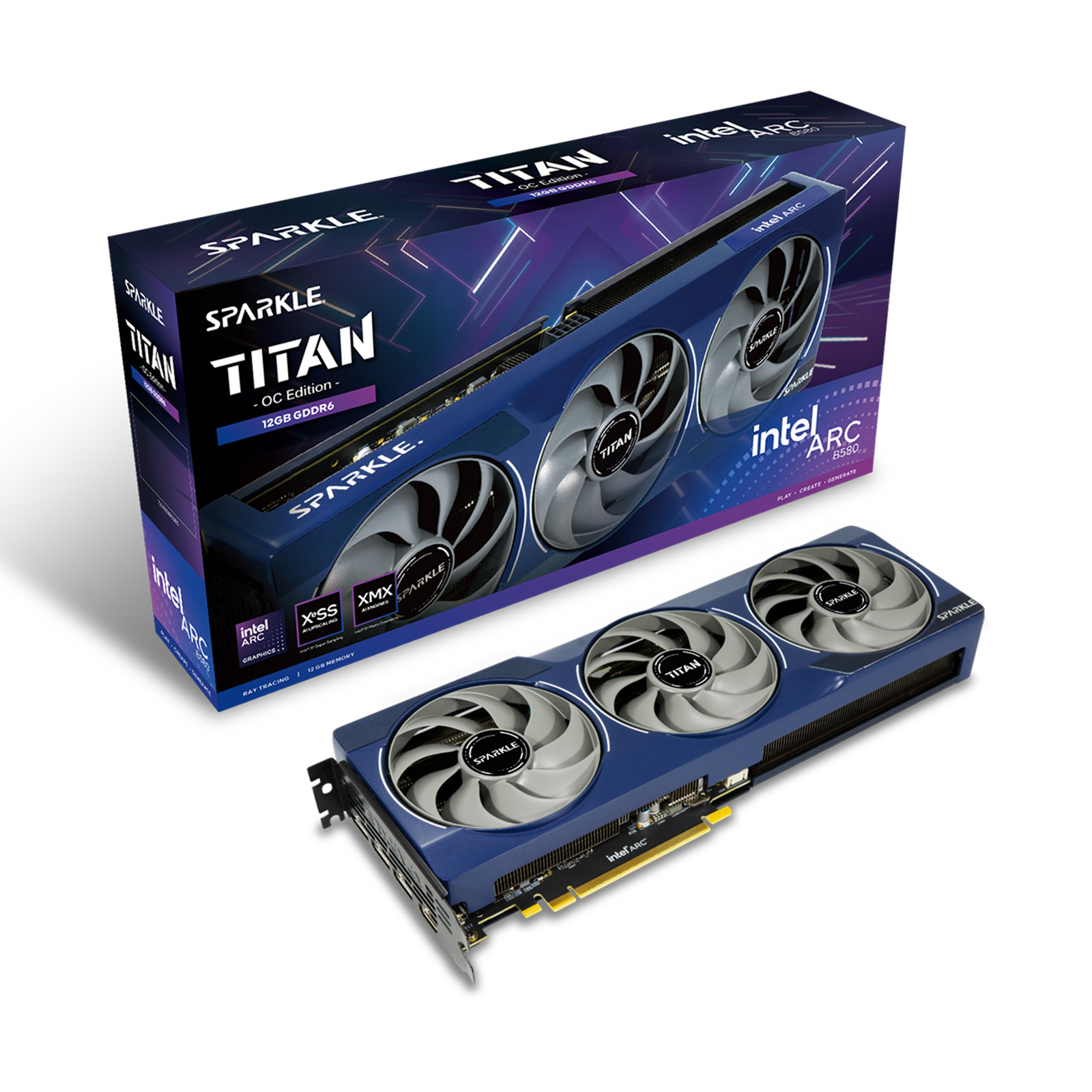 Intel Sparkle Titan OC Arc B580 12GB RAM – Graphics Card – NEW & SEALED !!!