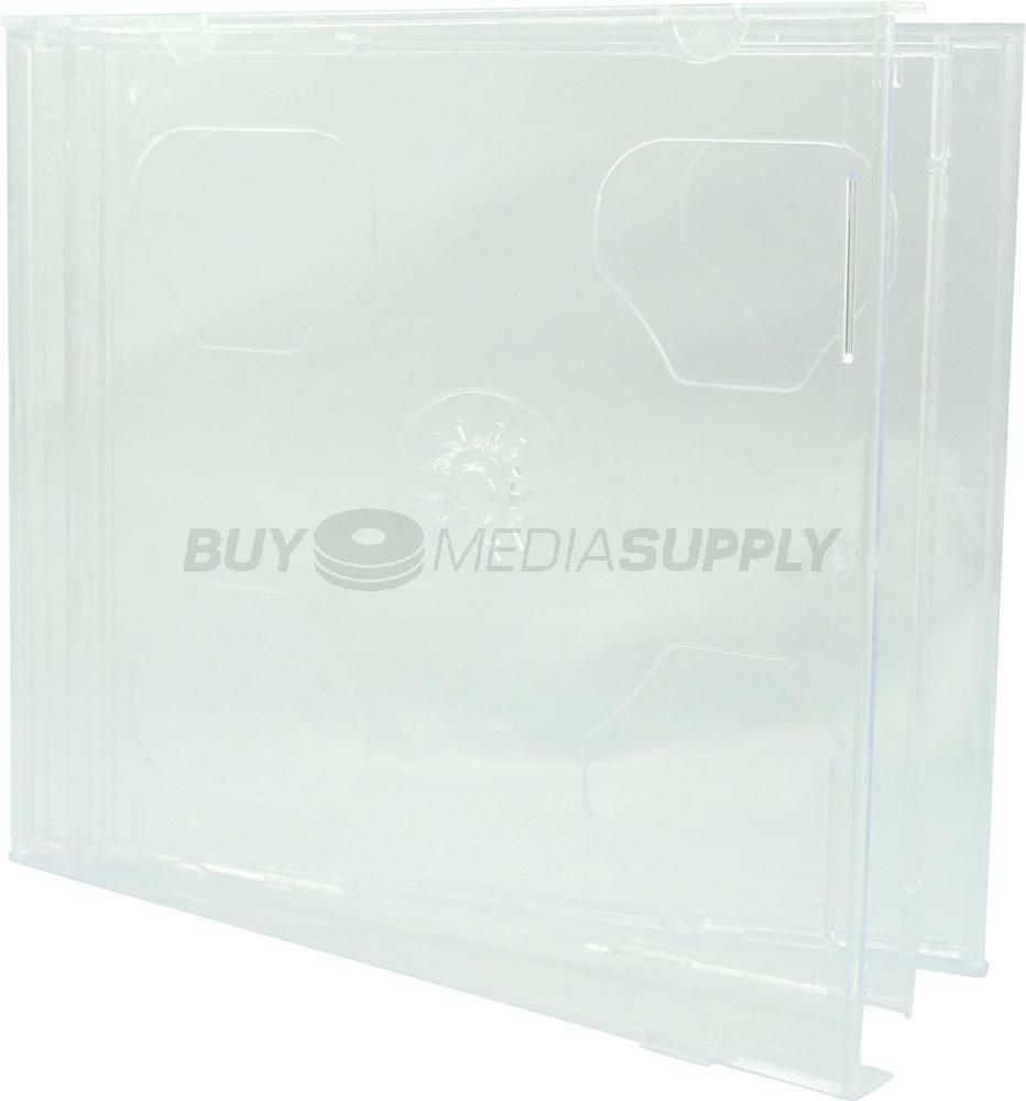 10.4mm Standard Clear Double 2 Discs CD Jewel Case Lot