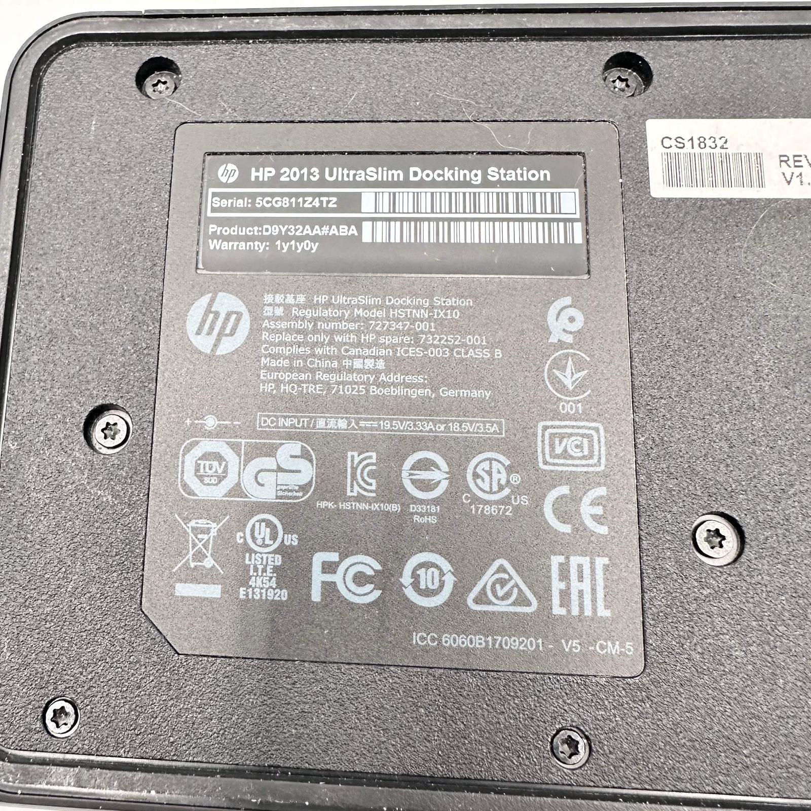 HP 2013 UltraSlim Docking Station D9Y32AA For EliteBook ProBook