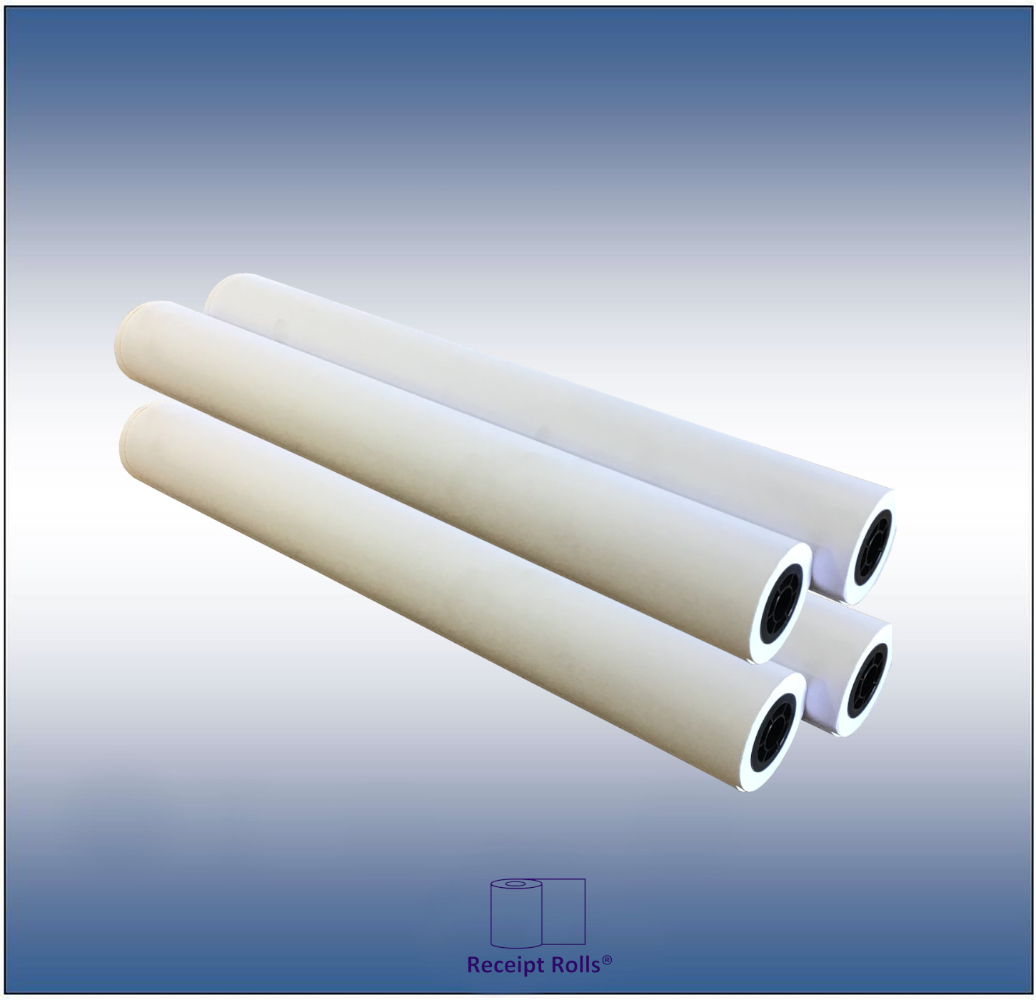 4 Rolls 42″ x 150′ 20# Bond HP DesignJet Wide-Format Plotter Paper 2″ Core