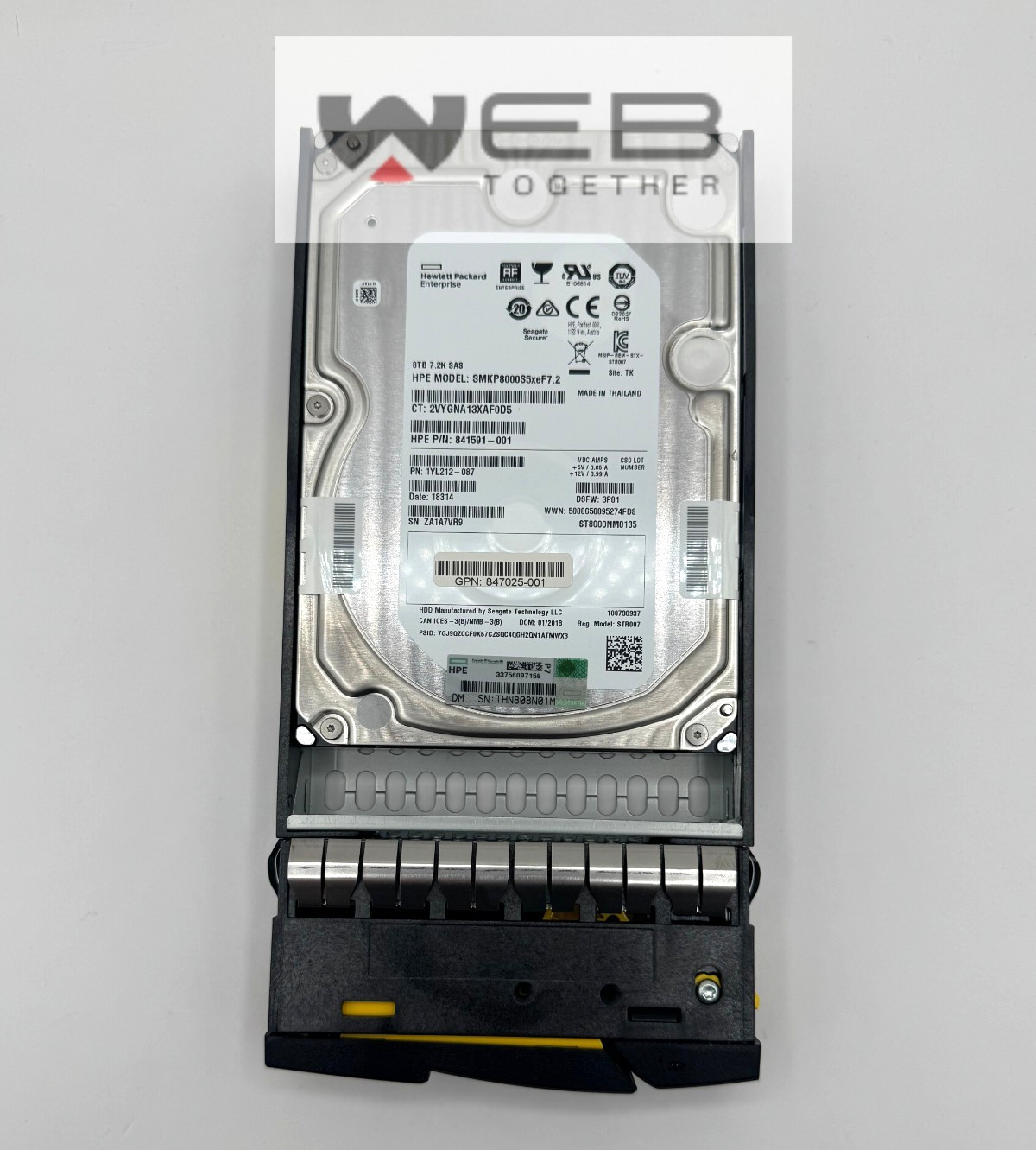 HPE 3PAR 8000 8TB SAS 7.2K LFF (3.5IN) FIPS P9B45B / 846593 GPN 847025-001
