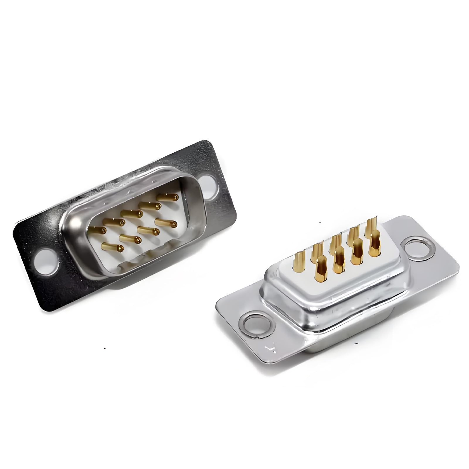 20 PCS DB9RS232 DSub Serial Solder Connector Gold Plated 9 Pin Coupler Set