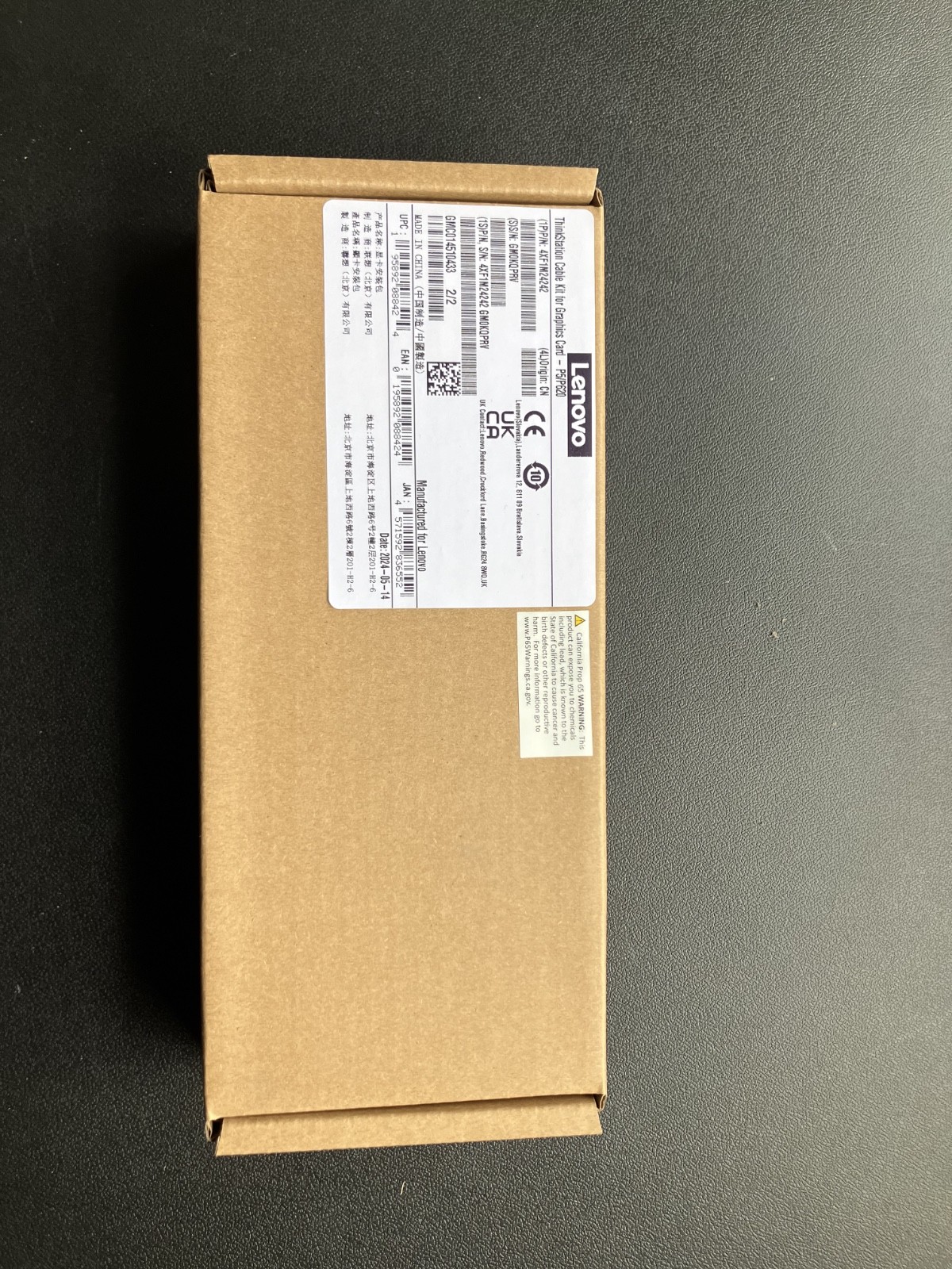 ThinkStation Cable Kit For Graphics Card P5/P620 P520 Nvidia Lenovo – Open Box
