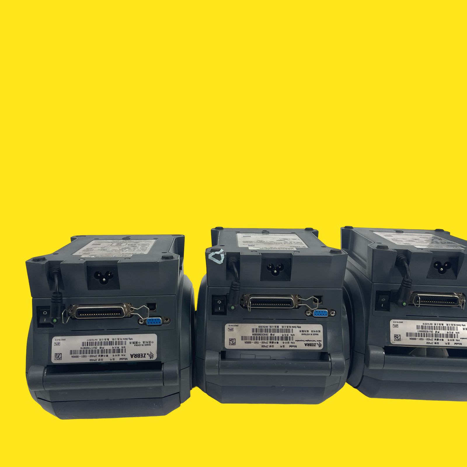 3-pack ISSUE Zebra ZP450 ZP450-1501-0000A Thermal Label Printer #5432 Z52/13a