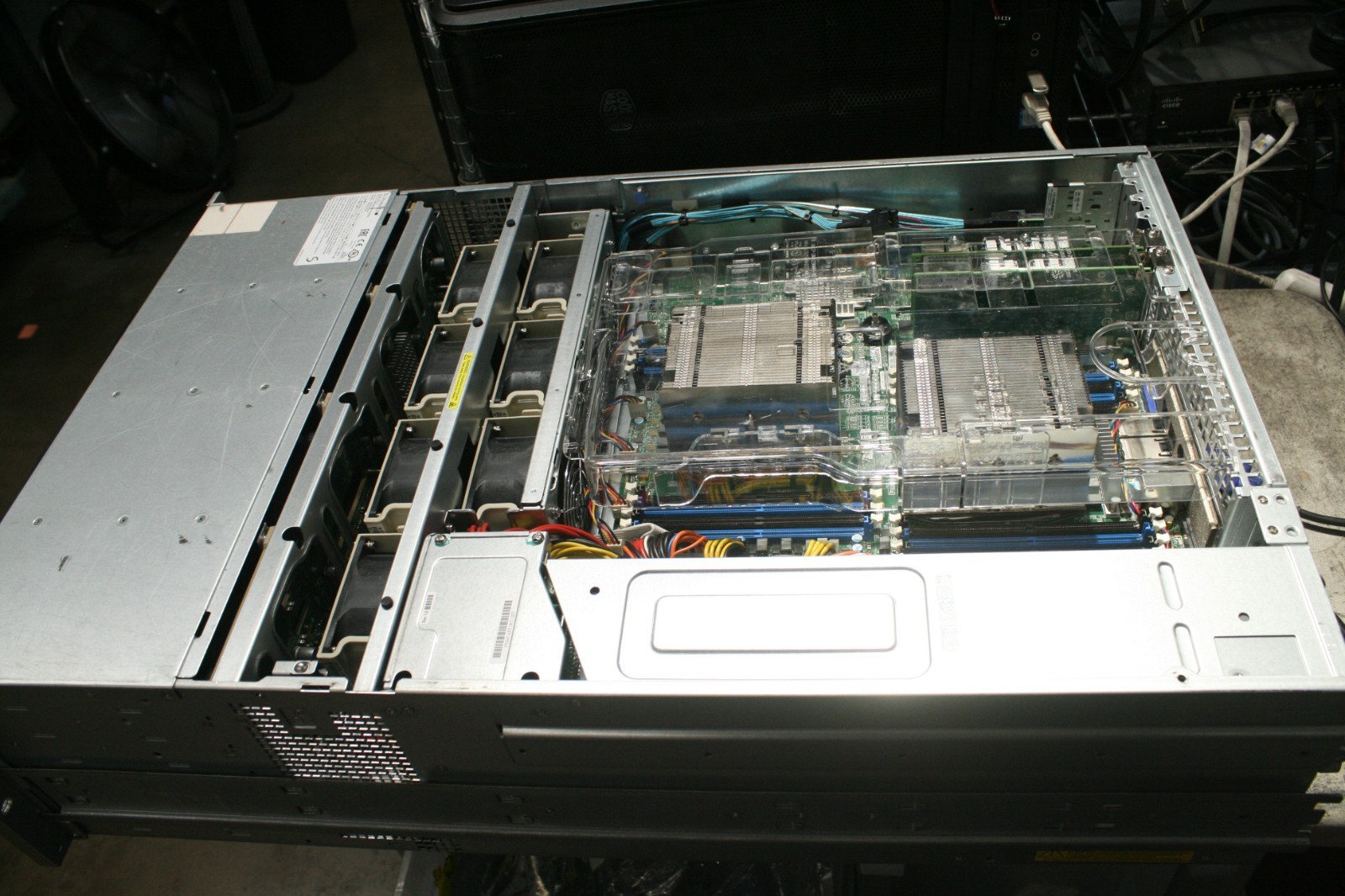SUPERMICRO 4U 36BAY SERVER X10DRH-IT 2X E5-2697A V4 NO RAM NO RAID 2X 1280W (T7)