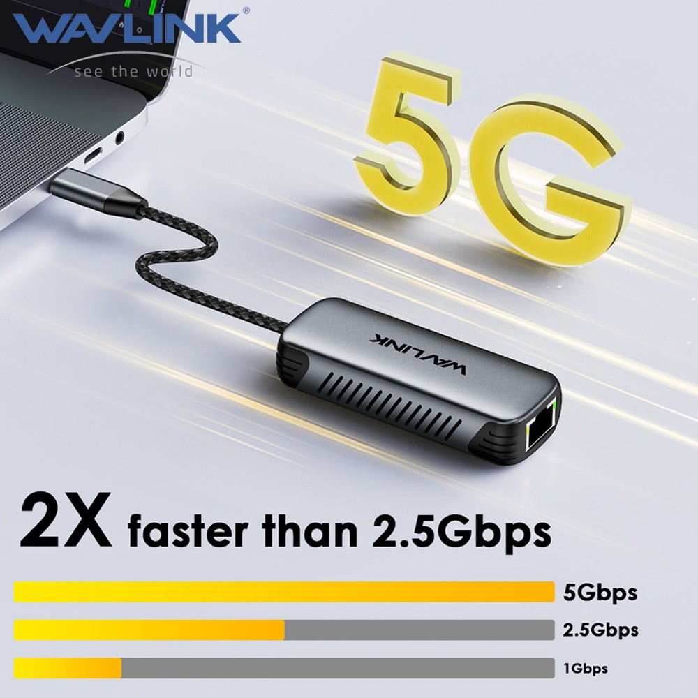 5Gbps/1Gbps USB C/A to RJ45 Ethernet Adapter Computer USB LAN Network Adapter