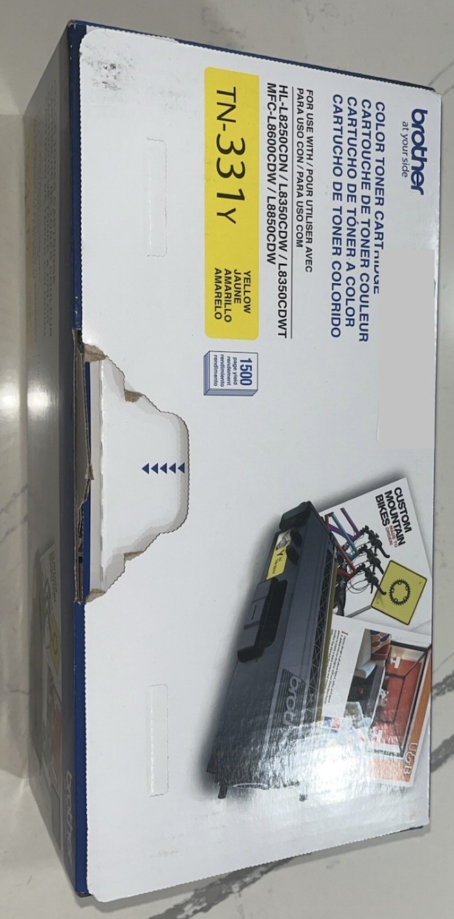 Brother TN-331Y Genuine Original Yellow Laser Toner Cartridge