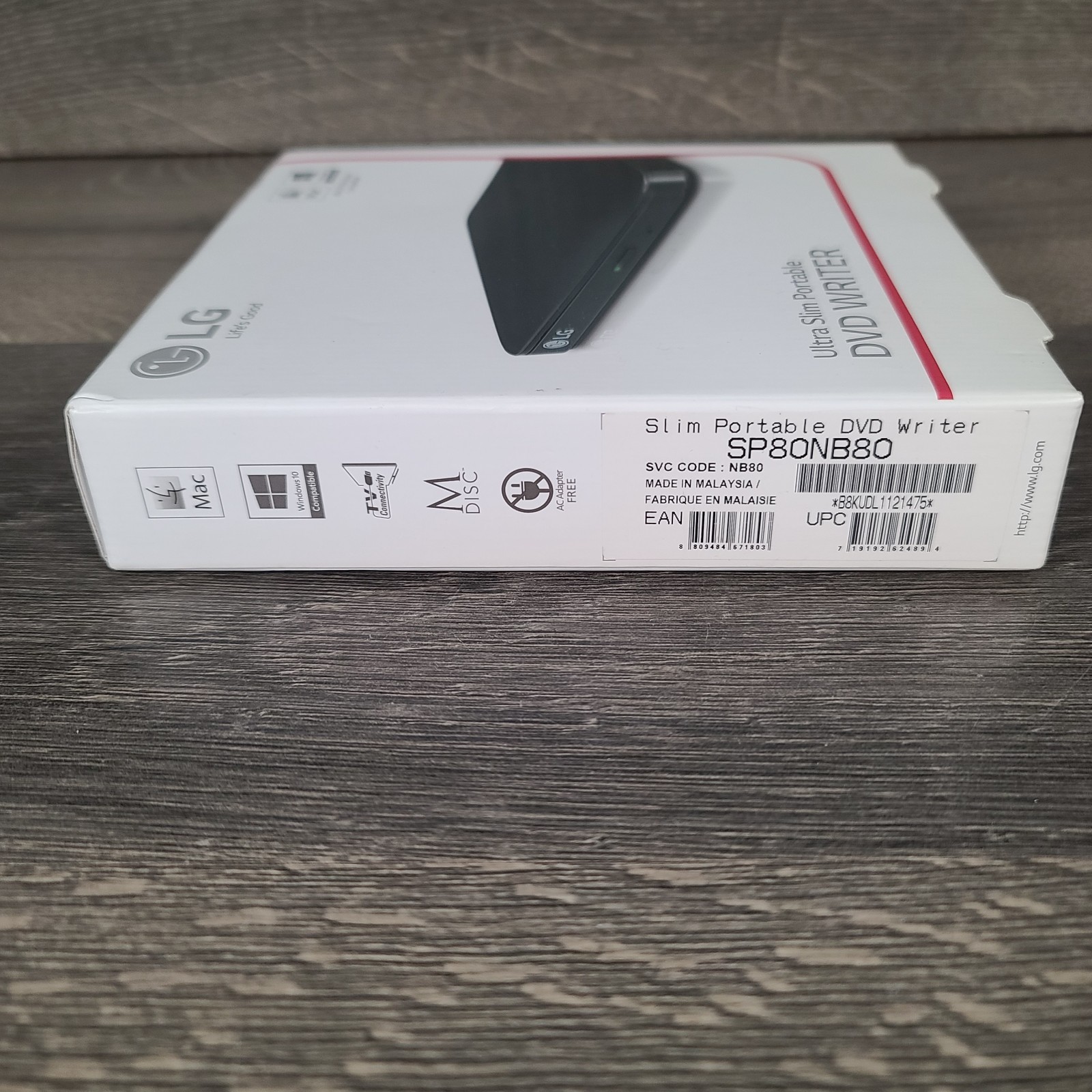 LG Ultra Slim Portable USB 8x External DVD Burner Writer Drive PC Mac Compatible