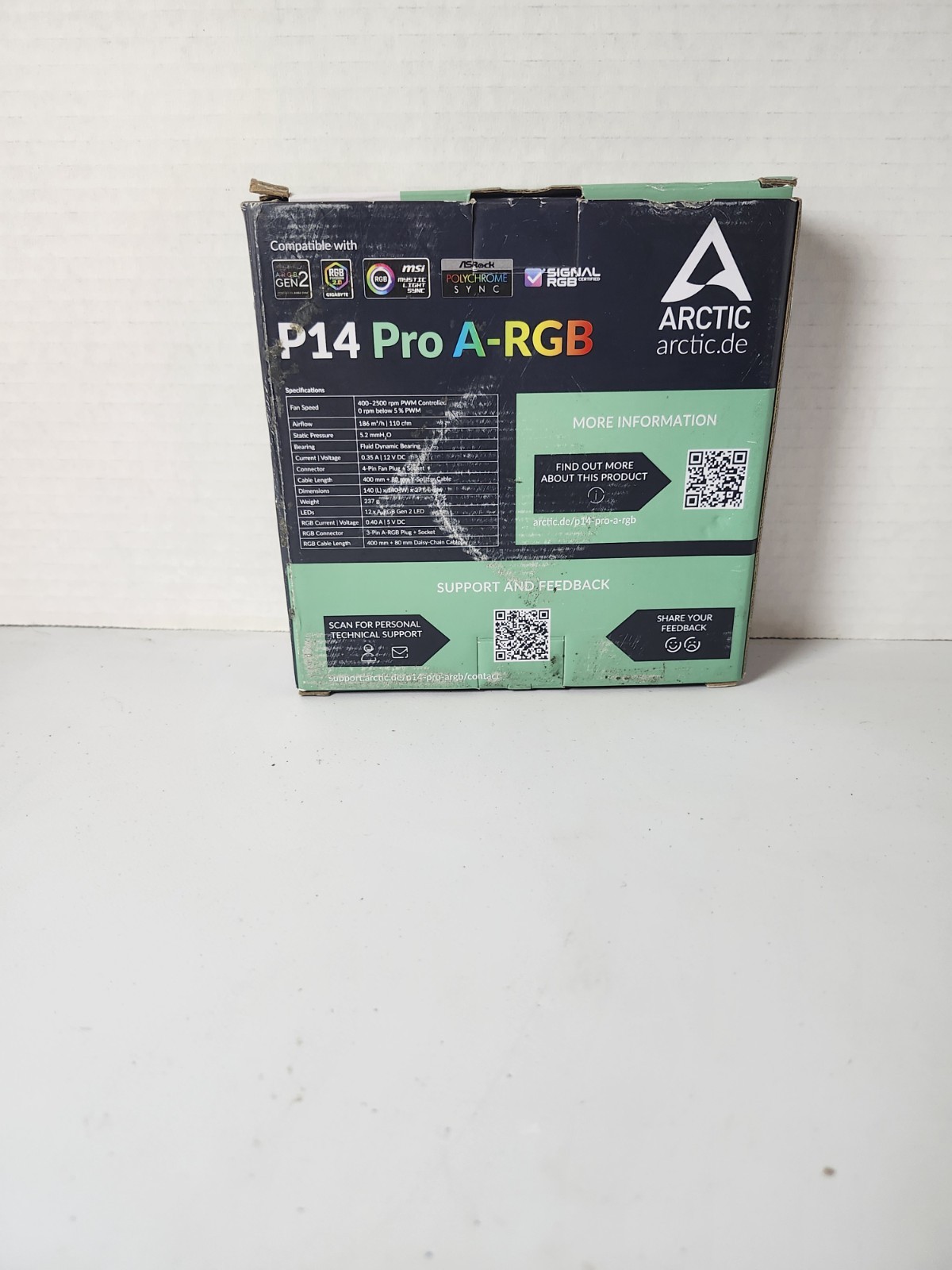 ARCTIC P14 Pro PST white Case Fan PC Cooler Premium Silent 14cm
