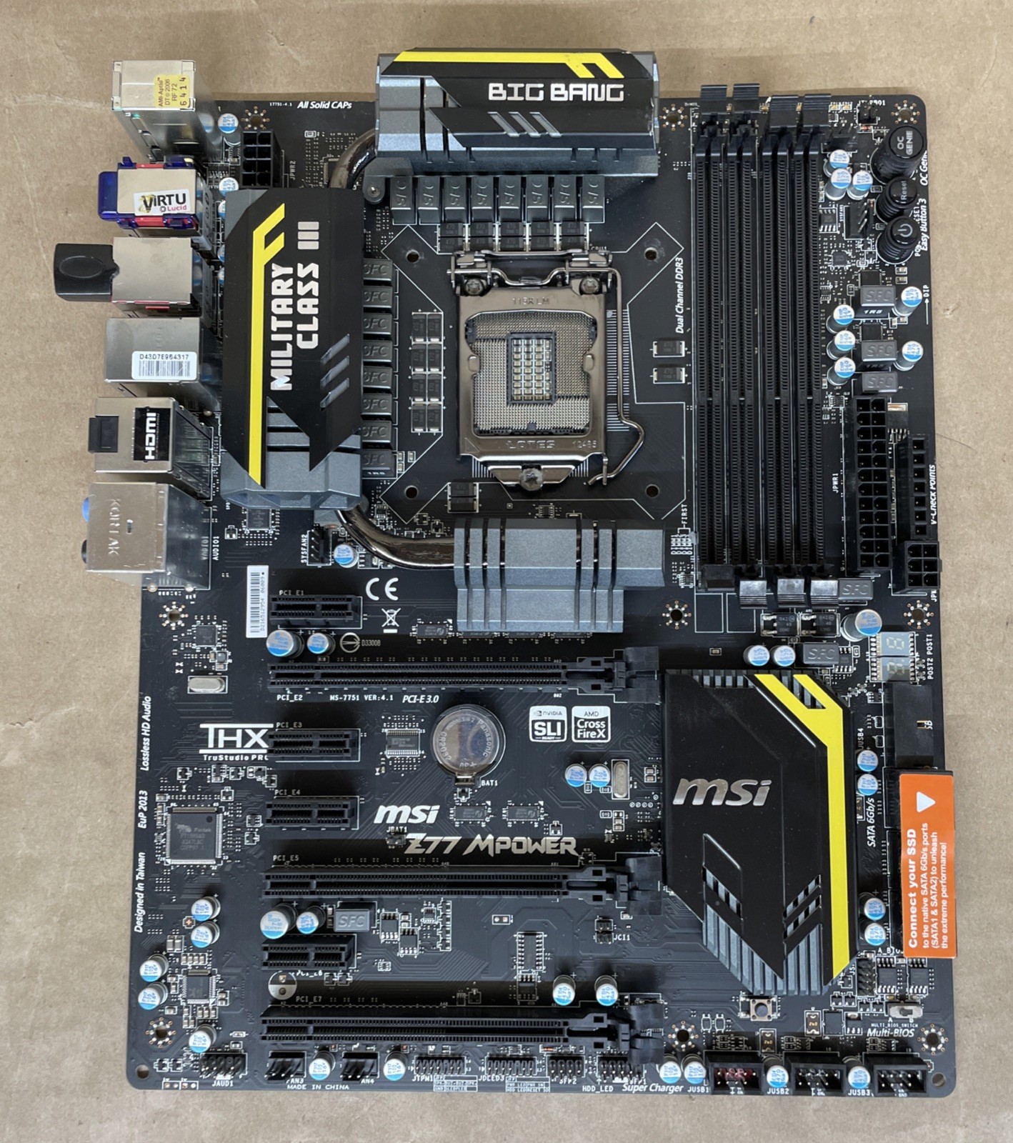 MSI Z77 MPower MS-7751 Motherboard LGA 1155, HDMI, VGA, USB 3.0, SATA III