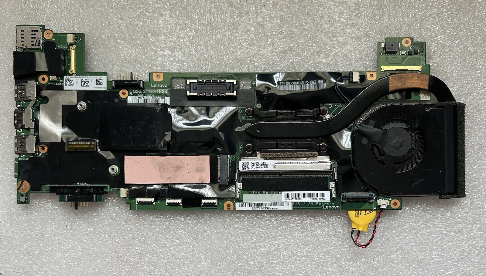 Lenovo T470s Laptop Motherboard Intel Core i7-7600U @2.80GHZ, 01ER068