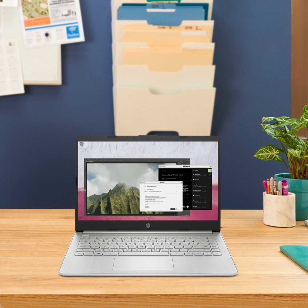 HP Slim Laptop 14″ 4-Core Intel Core Upto 32GB RAM& 1TB SSD, Win 11 PRO+OFFICE