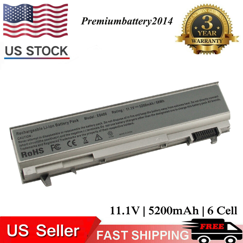 Battery For Dell Latitude E6400 E6410 E6500 E6510 Precision M2400 M4400 PT434 US
