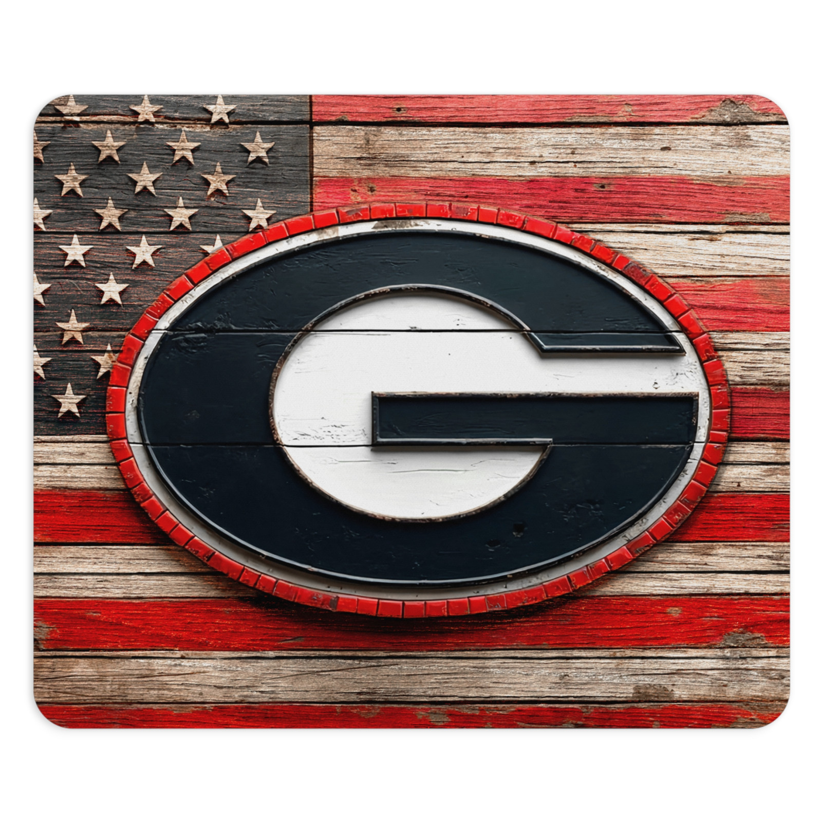 Georgia Bulldogs Mouse Pad 9.5″x8″ | UGA American Flag Design | Go Dawgs Gift