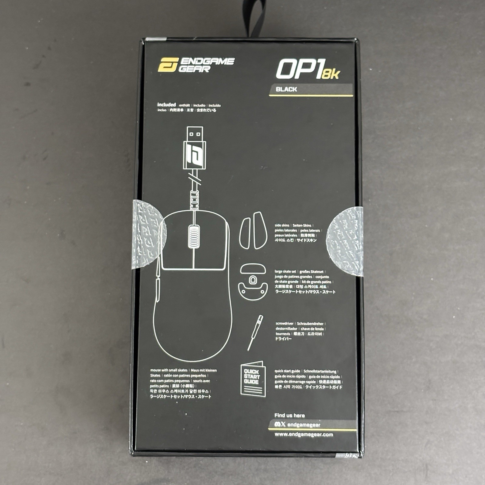 Endgame Gear OP1 8K Wired Gaming Mouse | Black, 8000Hz | EGG-OP1-8K-BLK