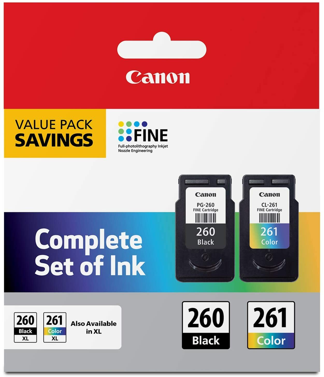 Original Canon PG 260 CL 261 /XL black color ink Cartridges for PIXMA TS5320 NEW