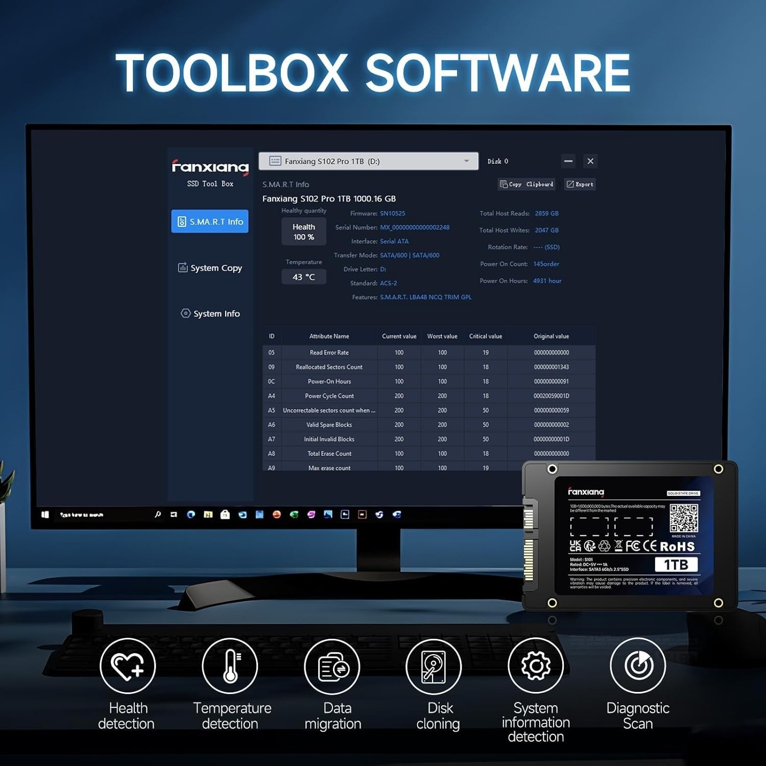 S101 128GB SSD Solid State Drive – Enhance Speed with SATA III 6Gb/s Technology