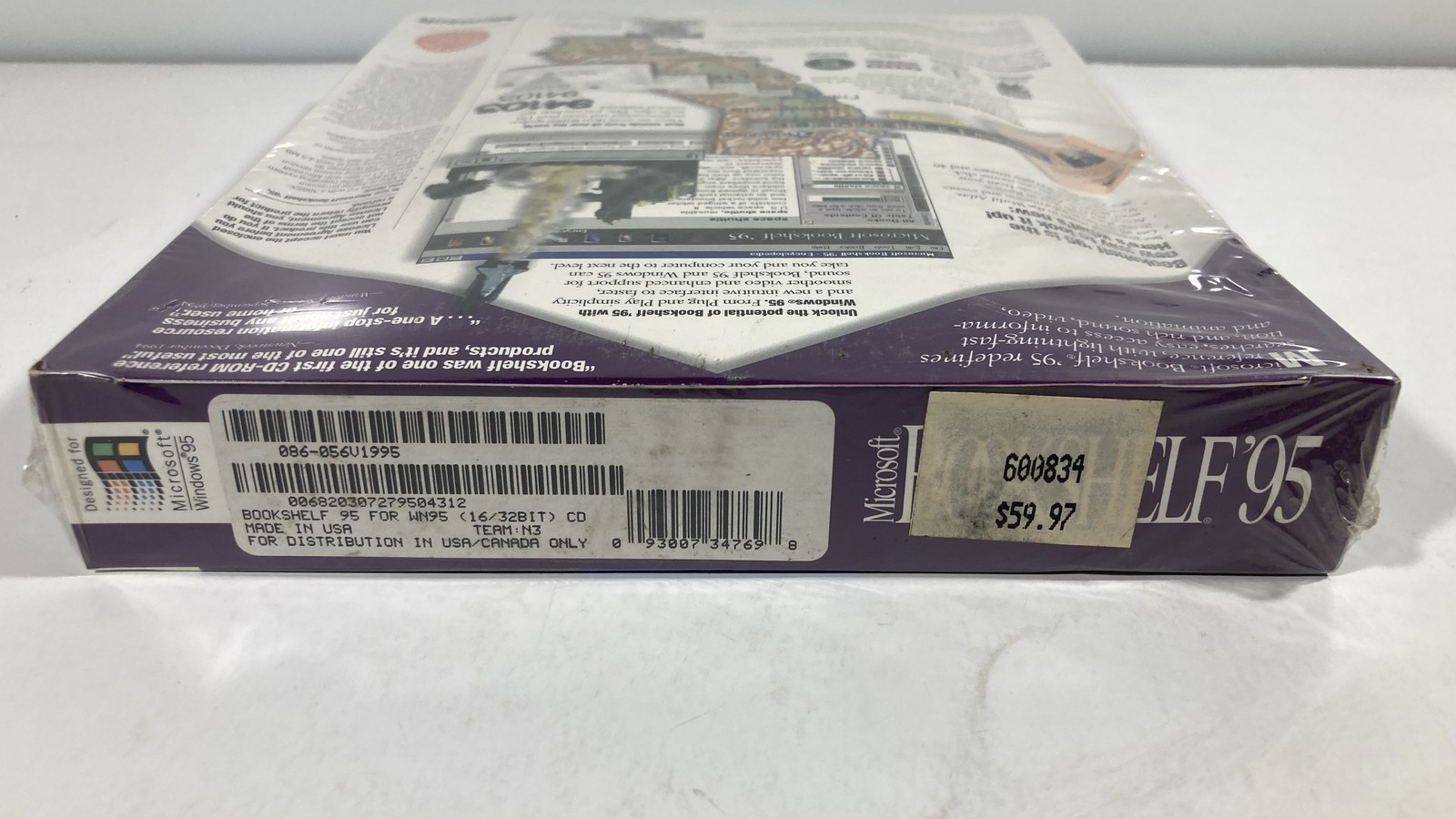 Microsoft Bookshelf ’95 CD-ROM Software for Windows 95 / 3.1 New Sealed Big Box