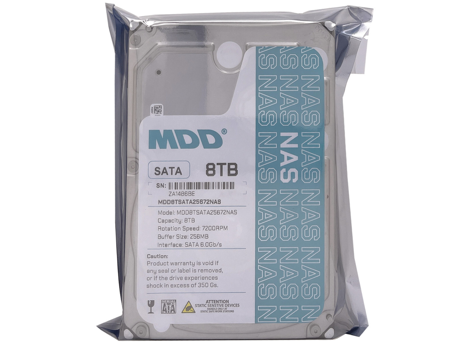 MDD 8TB 7200RPM 256MB Cache SATA 6.0Gb/s 3.5″ NAS Hard Drive – 3 Year Warranty