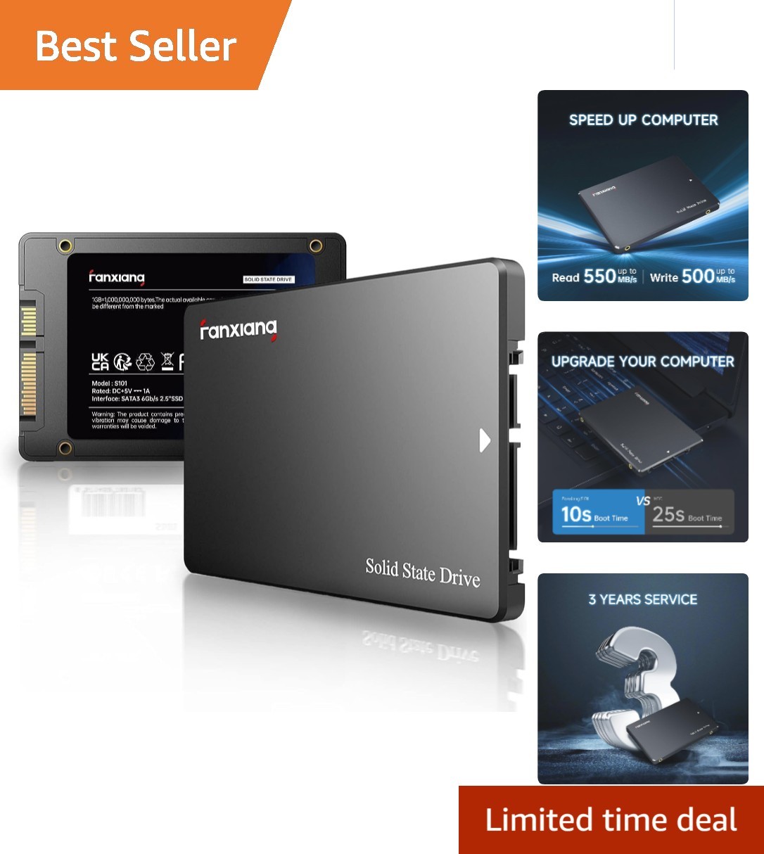 S101 512GB SATA III SSD – Blazing Speeds of 550MB/s for Ultimate Performance