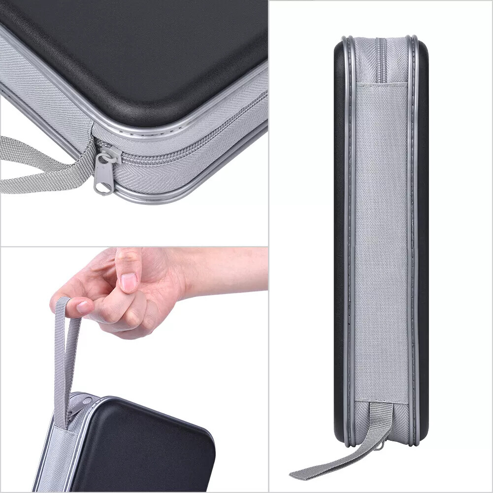 96 Disc CD Case Holder DVD Storage Wallet Bag Portable VCD Organizer Bag Black