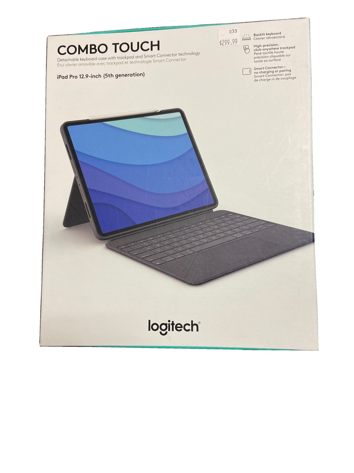 Logitech Combo Touch Keyboard Case for 12.9″ Apple iPad Pro 5th Gen. – Oxford…