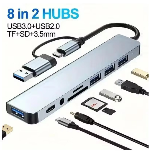 Usb 8In1 7in2 7in1 3in1 11in 1 Type C To 4k HdTV Hub Adapter Sd Tf Rj45 Card