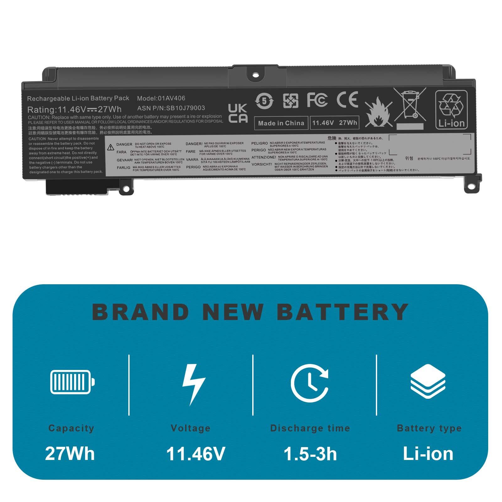 Battery For Lenovo Thinkpad T460s T470s Series 00HW022 00HW023 00HW024 00HW025